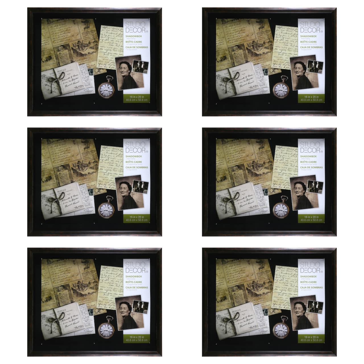 6 Pack: Bronze 16" x 20" Shadow Box by Studio Décor®